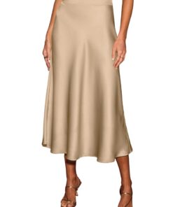 CUPSHE Jupe midi en satin pour femme enrobée de glamour pour la soirée