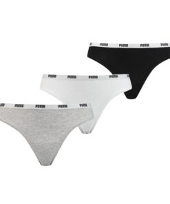PUMA Femme String (3-Pack) | Élégant | Femmes | Gym et Sport | Élastique et Confortable | Taille Unique
