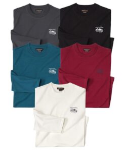 ATLAS FOR MEN Lot de 5 Tee-Shirts Homme | Grande Taille - Hommes - Été -Comfort et Style - M au 5XL