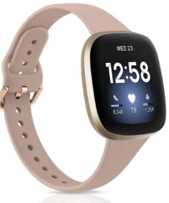 Bracelet Fitbit Versa 3/4/Sense/Sense 2 homme/femme - Silicone fin et durable - 50mm