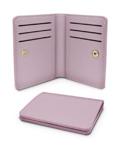 Porte-monnaie ultra-mince femme solide Violet avec 8 fentes pour cartes de crédits et 1 fente pour billet de banque