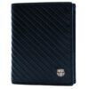 Portefeuille Barcelona FC avec porte-monnaie en cuir officiel Produit pour homme noir Classique 10,5 x 8,5 cm