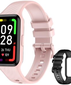 Blackview Montre Connectée Rose Femme Homme Écran 1,47'' Autonomie 20 Jours