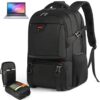 NEWHEY Sac à Dos Ordinateur Portable Imperméable pour Homme Femme TravAIL École Noir