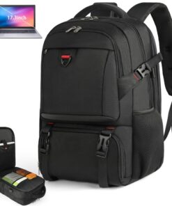 NEWHEY Sac à Dos Ordinateur Portable Imperméable pour Homme Femme TravAIL École Noir