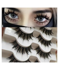SIVZUMO Faux Mink Spiky Wispy Eyelashes Lot de 10 paires - Aspect naturel - Cosplay - Usagecosplay - Doux et naturels -