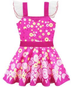 Lito Angels Robe Fee Enfants Filles Halloween Fête Anniversaire Carnaval Cosplay Une Pièce Rose Vif