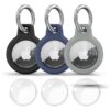 Wanme Airtag Porte Clé, Étuis pour Apple AirTag Coque Étanche Résistante à Scratch, Protection pour Maisons AirTag Avec