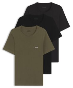 BOSS Hommes TShirt Classic Lot de Trois en Coton avec Logo Brodé pour Occasions Daily et Week-ends