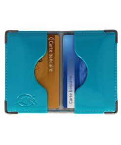 Etui Color Pop Bleu Canard 2 Cartes bancaires blindé Anti-RFID