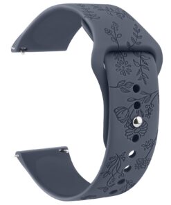 Bracelets Wannme Gravé Floral Perfectionnés pour Homme et Femme Imperméables Réglables 20mm et 22mm