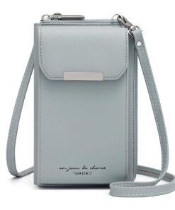 Sac Téléphone Portable Reetee Femmes en Cuir avec Porte-Carte et Bandoulière Amovible pour Femme
