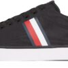 Tommy Hilfiger TH Hi Vulc Low – Chaussures Basses Homme en Maille Stripes Core Fm0fm05393