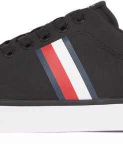 Tommy Hilfiger TH Hi Vulc Low – Chaussures Basses Homme en Maille Stripes Core Fm0fm05393