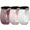 Wanme 3 Pièces Fleur Gravée Violet Fumé + Rose + Blanc Bracelet pour Samsung Galaxy Watch 6/4 Classic 43mm 47mm 42mm 46m