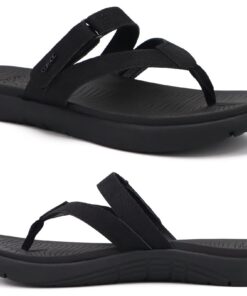 COFACE Tongs Femmes Orthopédiques ConfortABLE Soutien Voûte Plantaire Antidérapantes Tongues Été Plage Piscine Yoga Mixt