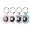 Protection étanche AirTag silicone porte-clé blanc rose bleu sarcelle violet