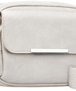 VOBUKE Sac Bandoulieré Femme en Cuir PU Léger Multifonctionnel pour Femmes avec 12 Fentes Cartes | Sac à Main Tendance a