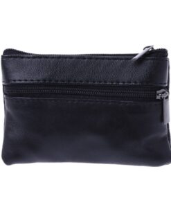Portefeuille Cuigu Noir pour Homme et Femmes Poches Pantalon ou Veste avec Carte Coin Porte-clés Zip en Cuir
