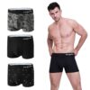 Boxers Poligono Homme Coton Lot de 3 Élastique Impression Respirant Confortable