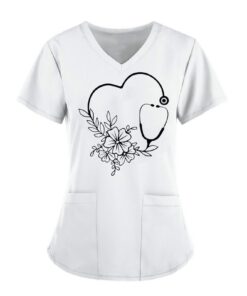 Blouse Infirmiere Femme en Solde d'été + Uniforme Medicale Infirmière + Veste Infirmière Pas Cher