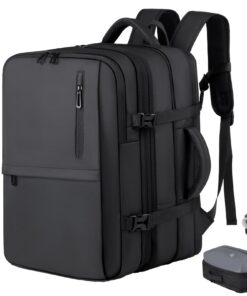 Sac à dos de cabine Venchin Easyjet noir avec ordinateur portable et pompe à air 45x36x20 cm 50L