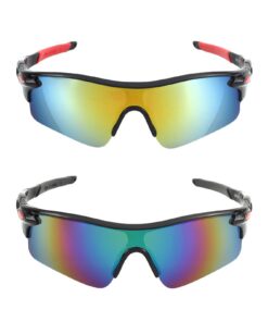 AYNKH 2 Pack Lunettes de Soleil pour Enfants Mode et Sécurité en Cyclisme et Sports Extrêmes UV Protection