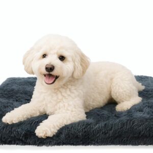 DONWEI Coussin pour Chien Déhoussable et Lavable - Moelleux en Peluche - Antidérapant - Taille 50x40x5 cm