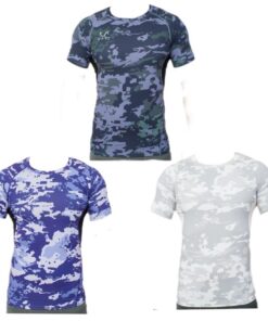 VF VFIT T-Shirt Compression Homme Manches Courtes Fermeture Éclair Sportif
