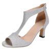 Chaussures à talons hauts génériques pour femme - Sandales d'été élégantes - Sandales à talons hauts paillettées - Chaus
