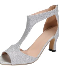 Chaussures à talons hauts génériques pour femme - Sandales d'été élégantes - Sandales à talons hauts paillettées - Chaus