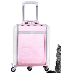 Sac À Dos GAMAK Lekesky 2 en 1 pour Chiens et Chats | Jusqu'à 9kg | Roulettes | Color : Pink