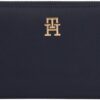 Tommy Hilfiger Portefeuille Femme Large Fentes pour Cartes Design Poppy Étui à Cartes Luxe Mode 5 Pièces