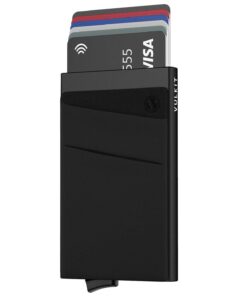 VULKIT Porte-Cartes Aluminium Rigide Pop Upavec Protection RFID pour Hommes et Femmes lors du Voyage et Travail 5 Cartes
