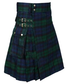 Générique Kilt écossais Utilitaire homme Tartan Traditionnel Highland Jupe Plissée avec Poches Écosse