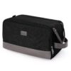 Travel Toiletries Bag WANDF, Imperméable pour Hommes et Femmes, Sac d'Organisation avec Poignée, Noir