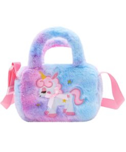 TPZORJX Sac enfilable bandoulière licorne peluche fille ado femmes mignonnes petit bied femmes
