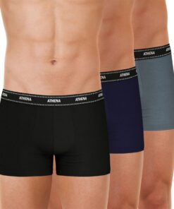 Boxers en coton stretch extensible My Petit Prix My Athena Noir/Marine/Bleu Homme