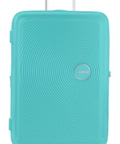 American Tourister Soundbox - Valise Spinner Extensible pour Voyageurs Confirmés, Vacances en Famille, Bleu (Poolside Bl