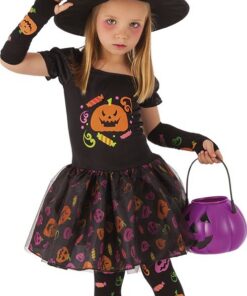 Titre SEO optimisé : RUBIE'S Deguisement SORCIERE Citrouille - Idéal Pour Enfants 3-4 Ans - Halloween - Spécial Événemen