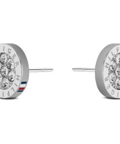 Bijoux Tommy Hilfiger - Clous d'oreilles pour Femme en Acier Inoxydable avec Cristaux - Mode & Élégance