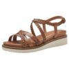 Sandales Tamaris haute en couleur pour femmes - Talon rond - Convient aux pieds fins - Idéales pour le week-end - EU 36-