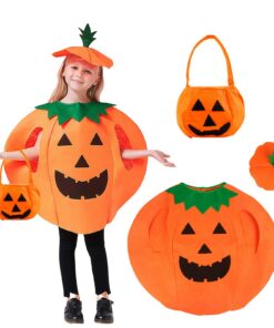 AYNKH Deguisement Halloween Enfant, Idéal pour Halloween et Jeux de Rôle, Costumes de Citrouille pour Enfants