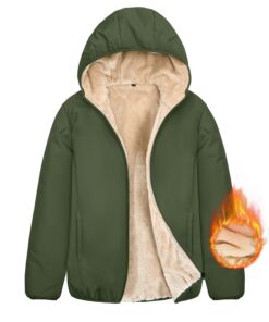 CMTOP Veste Polaire Femme Hiver Chaude Zip Up et Hood avec Poches Global Recycled Standard
