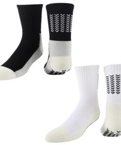 JTMKYO chaussettes de football Noir Blanc Homme Antidérapantes 38-45