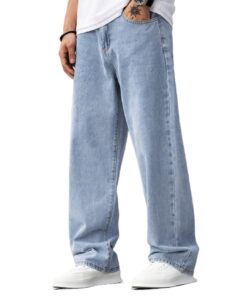 LuminBlaze Jeans Homme Y2K Streetwear Vintage Large Loose Fit Pantalon en Denim Jean Relaxant