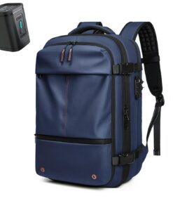 AKLISA Sac à dos voyage 17 Pouces Compression à vide Ordinateur portable Sac à dos pour hommes Expansion extérieure Sac
