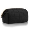 Trousse de toilette de voyage Aucuu imperméable, grande capacité pour femme, sac cosmétique matelassé avec glissière