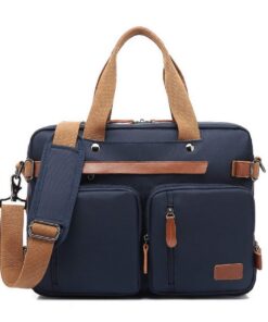 Sacoche Cicilin Ordinateur Portable Convertible Bleu Nylon 17 Pouces Voyage Hommes Université Travail Randonnée Multipoc