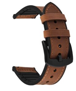 Fullmosa Bracelet de Montre Cuir Compatible avec Garmin (Venu 3, Venu 2, Vivoactive 4, Forerunner 255/255 Music/Forerunn